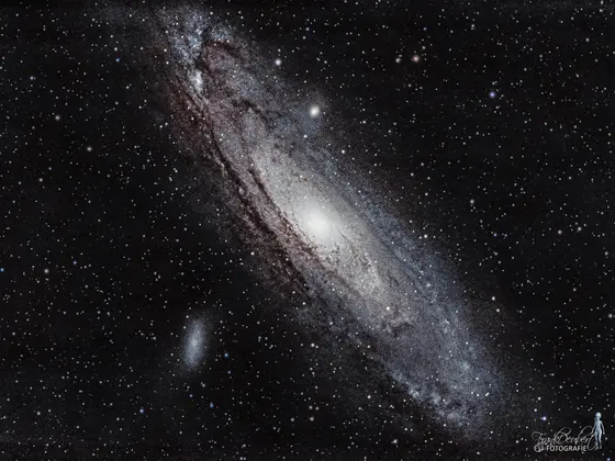 Andromedagalaxie (M31) mit ihren Begleitgalaxien
