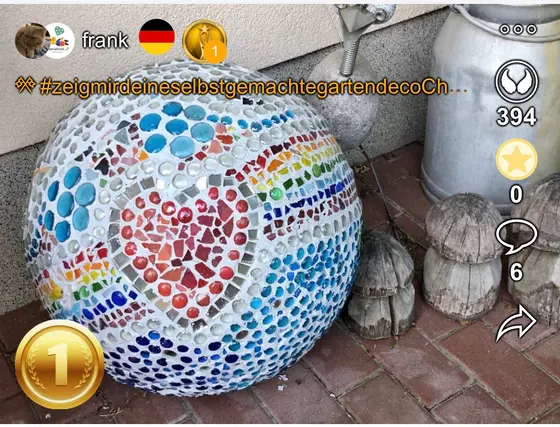 1. Platz bei zeigmirdeineselbstgemachtegartendecoChallenge