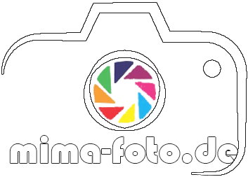 MIMA-Foto – Kamera-Logo mit bunter Blende